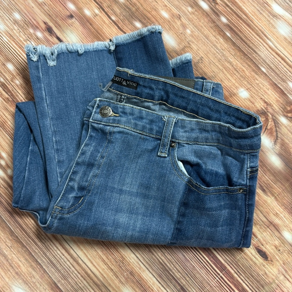 ELLIOTT and VINE Dual Tone Cropped Jeans